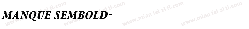 manque sembold字体转换